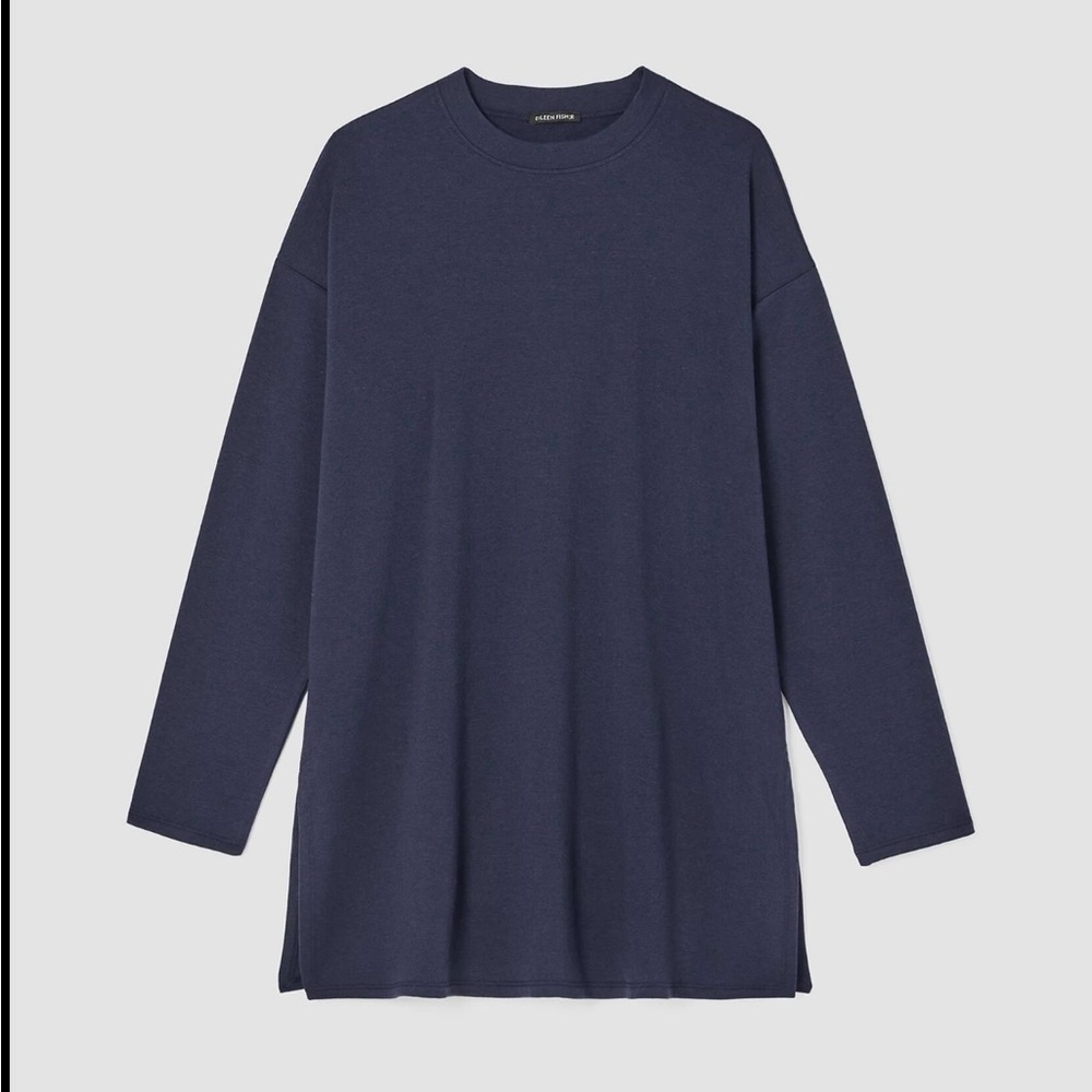 Eileen Fisher Navy Tunic Top